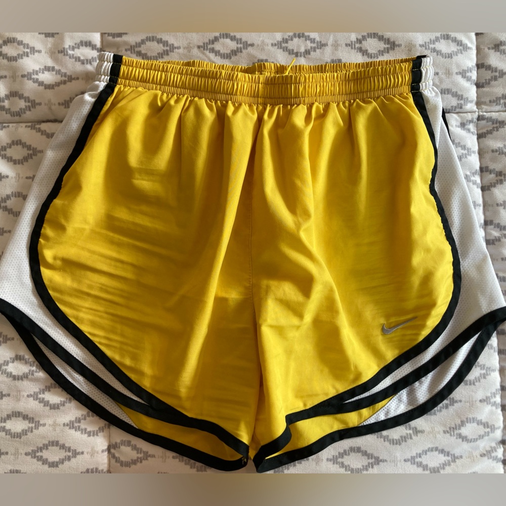 Nike Tempo Dri-Fit Shorts, Yellow and Black